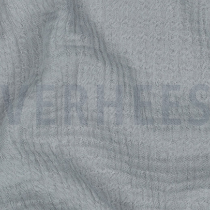 BAUMWOLLE MUSSELIN DREILAGIG GOTS HELLTÜRKIS (hover)