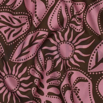 VISCOSE ROSELLA STRETCH ABSTRACT ARMY GREEN (hover)