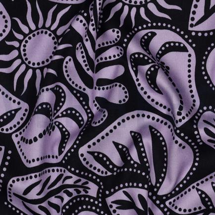 VISCOSE ROSELLA STRETCH ABSTRACT NAVY (hover)