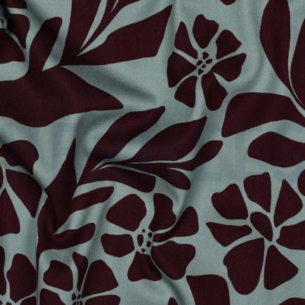 VISCOSE ROSELLA STRETCH FLOWERS SAGE (hover)