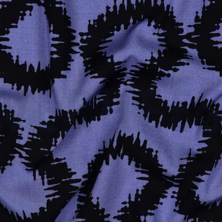 VISCOSE STRETCH ABSTRACT BLEU (hover)