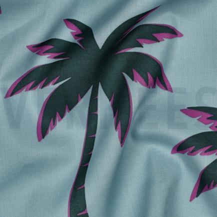 COTTON VOILE PALMTREES MINT (hover)