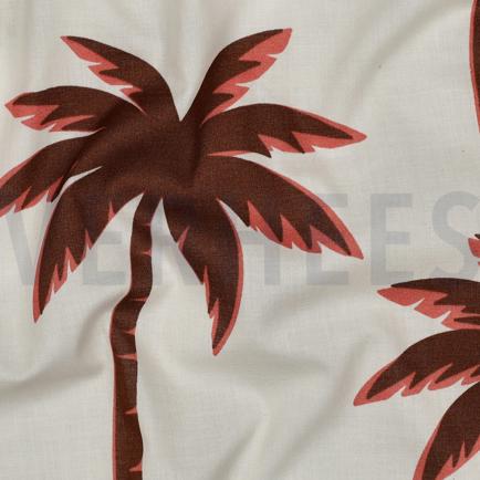 COTTON VOILE PALMTREES NATURAL (hover)