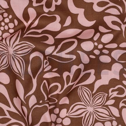 COTTON VOILE FLOWERS CAMEL (hover)