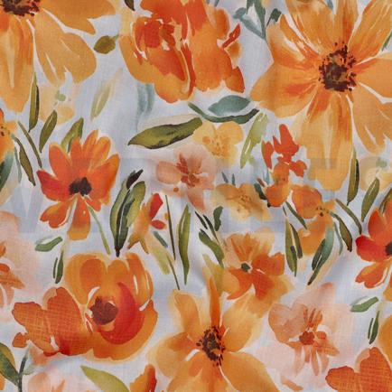 COTTON VOILE DIGITAL FLOWERS LIGHT BLUE (hover)