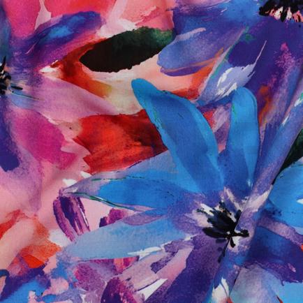 LENZING™ ECOVERO™ DIGITAAL BLOEMEN ROZE (hover)