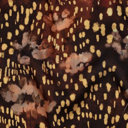 VISKOSE SATIN DIGITAL ABSTRACT BRAUN (hover)