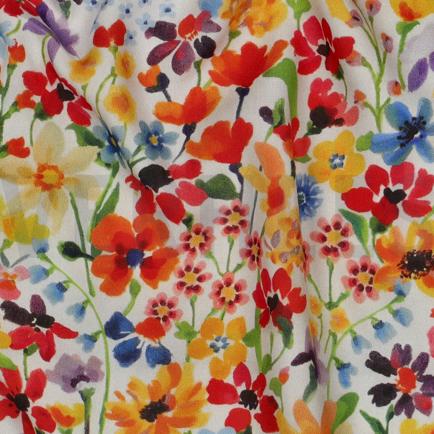 VISCOSE RADIANCE DIGITAL FLEURS JAUNE (hover)