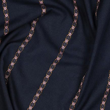 COTTON JACQUARD DOBBY NAVY (hover)