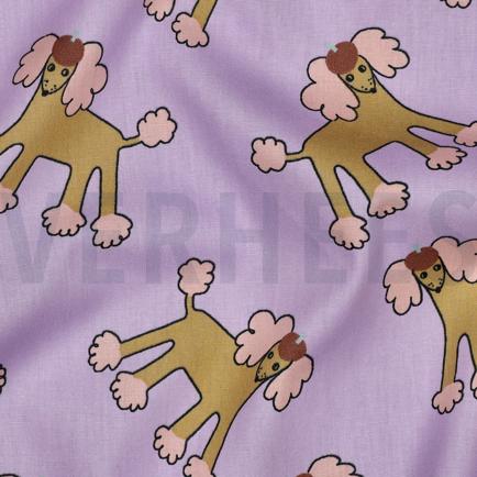 BAUMWOLLE POPELINE GOTS HUNDE JENNIFER BOURON LAVENDEL (hover)