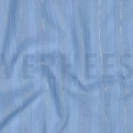 COTON VOILE LUREX RAYURES BLEU CLAIR (hover)