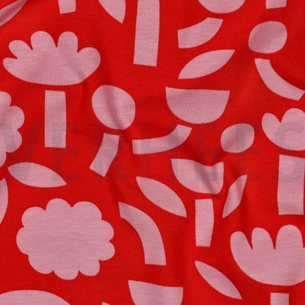 JERSEY GOTS BLUMEN JENNIFER BOURON ORANGE (hover)