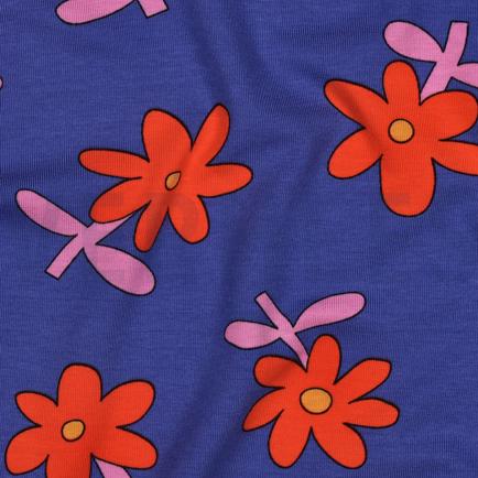JERSEY GOTS BLUMEN JENNIFER BOURON BLAU (hover)