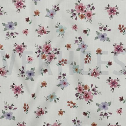 FIJNGEWEVEN KATOENEN POPLIN DIGITAAL BLOEMEN WIT (hover)