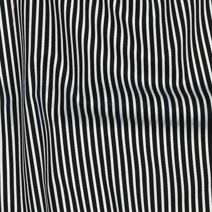POPLIN STRIPES BLACK (hover)