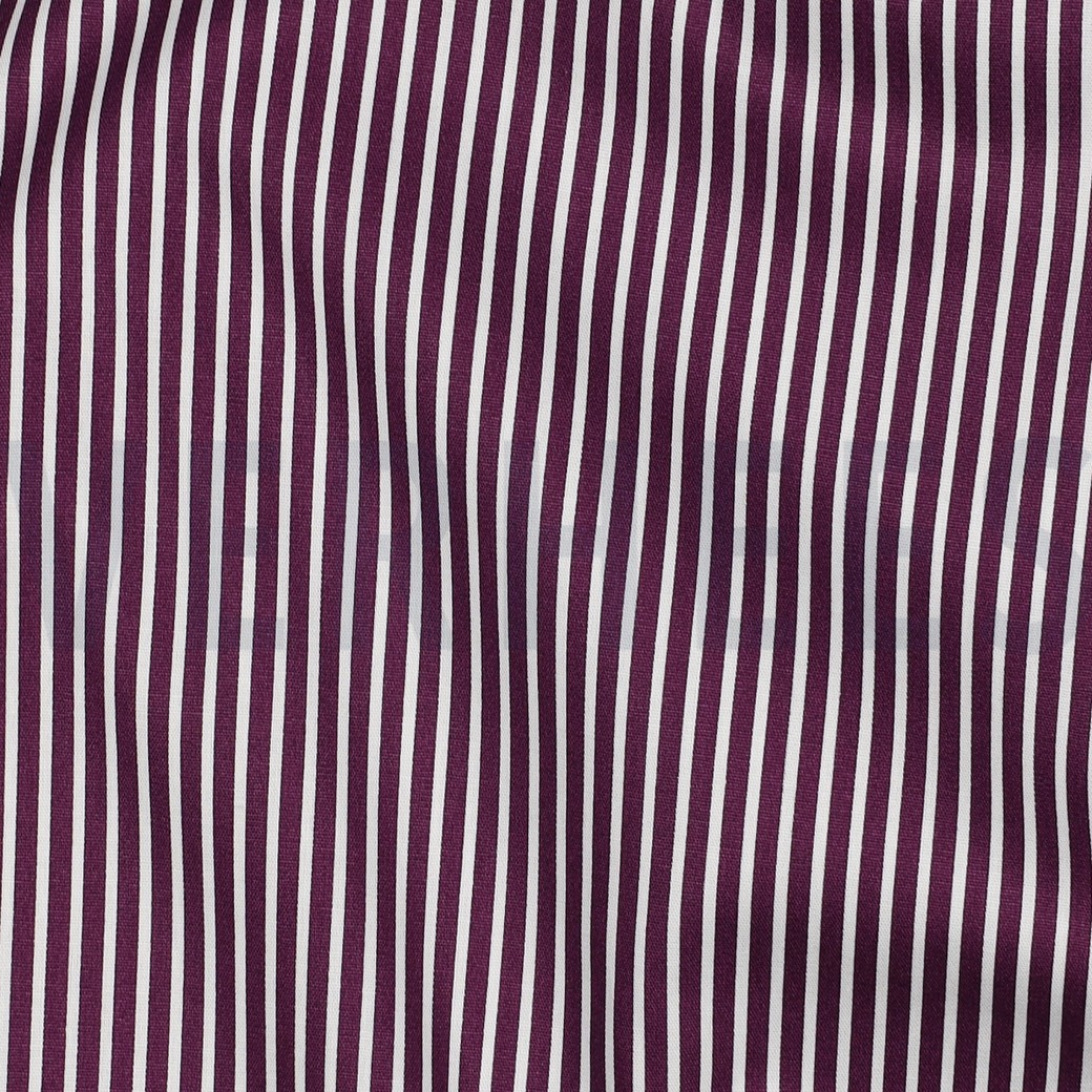 POPELINE DE COTON RAYURE VIOLET (hover)
