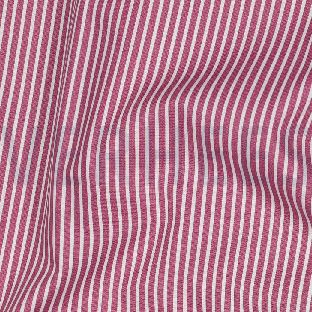 BAUMWOLLE POPELINE STREIFEN MAUVE (hover)