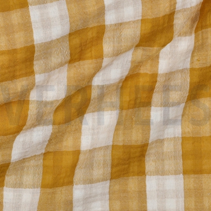 MUSSELIN DOPPELSEITIG KAROS OCKER (hover)