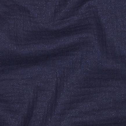 DOUBLE GAUZE FOLIE MARINEBLAUW (hover)