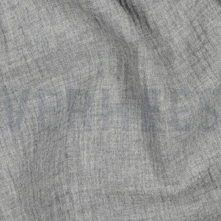 DOUBLE GAZE DE COTON MÉLANGE GRIS CHINÉ CLAIR (hover)