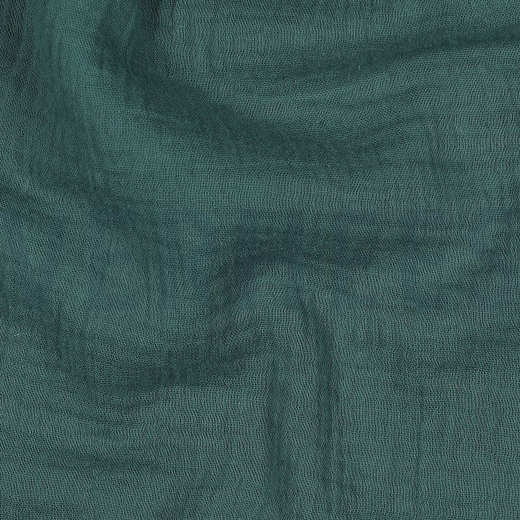 DOUBLE GAZE DE COTON VERT ANCIEN (hover)