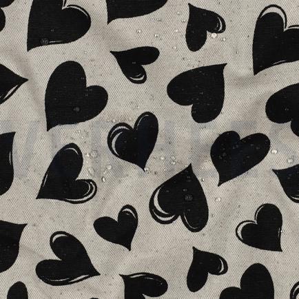 COATED CANVAS LINNENLOOK HARTEN ZWART (hover)