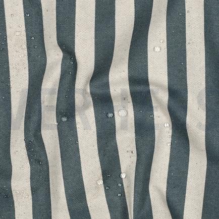 COATED CANVAS LINNENLOOK STREPEN BLAUW (hover)