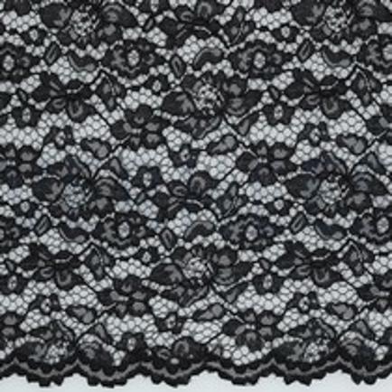 LACE TWO-SIDE SCALLOP BLACK (thumbnail)