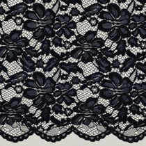 SPITZE ZWEISEITIGE BOGENKANTE CHENILLE MARINEBLAU (thumbnail)