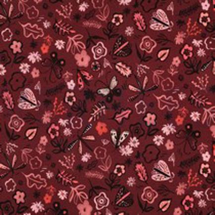 SWEAT DIGITAAL BLOEMEN BORDEAUXROOD (thumbnail)