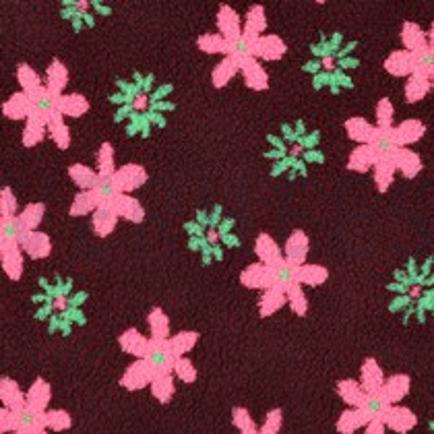 TEDDY JACQUARD BLOEMEN BORDEAUXROOD (thumbnail)