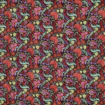 BAUMWOLLE VOILE GESTEPPT DIGITAL BLUMEN BRAUN (thumbnail)