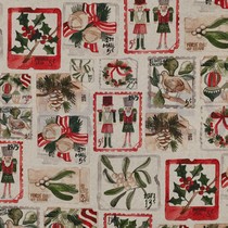 TOILE DÉCORATION LIN LOOK DIGITAL NOËL NATUREL (thumbnail)