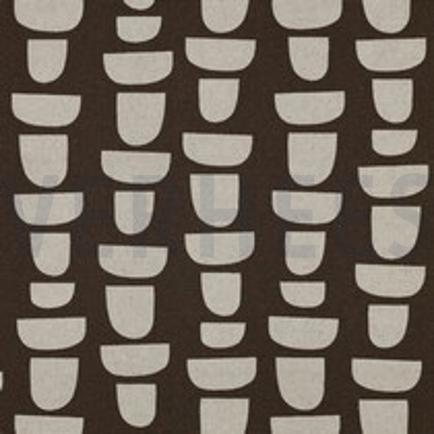 CANVAS LINNENLOOK ABSTRACT BRUIN (thumbnail)
