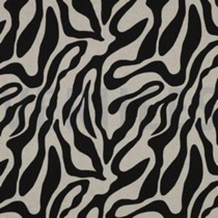 CANVAS LINNENLOOK DIERENHUID ZWART (thumbnail)