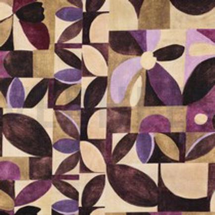 CANVAS SLUB DIGITAAL ABSTRACT AUBERGINE (thumbnail)
