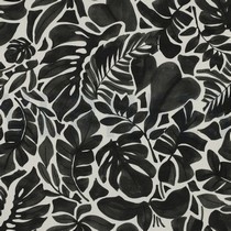 TOILE DÉCORATION DIGITAL FEUILLES GRIS (thumbnail)