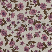 CANVAS LEINENOPTIK BLUMEN ROSA (thumbnail)