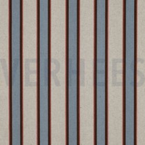 TOILE DÉCORATION LIN LOOK RAYURES BLEU CLAIR (thumbnail)