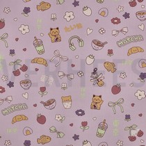 FINE POPLIN MATCHA & CHECKS LILAC (thumbnail)