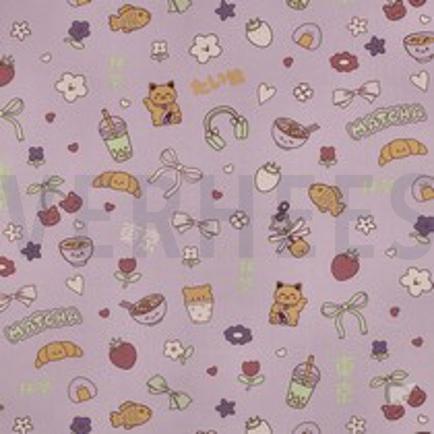 FINE POPLIN MATCHA & CHECKS LILAC (thumbnail)