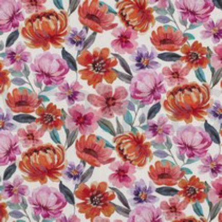 FEIN GEWEBTE BAUMWOLLPOPELINE DIGITAL BLUMEN WEISS (thumbnail)