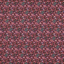 FEIN GEWEBTE BAUMWOLLPOPELINE DIGITAL BLUMEN BORDEAUXROT (thumbnail)