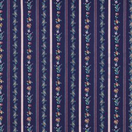 FEIN GEWEBTE BAUMWOLLPOPELINE DIGITAL BLUMEN MARINEBLAU (thumbnail)