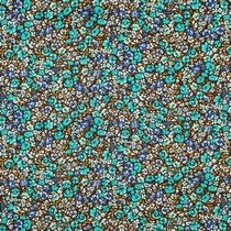 BAUMWOLLE SATIN KLEINE BLUMEN BLAU (thumbnail)