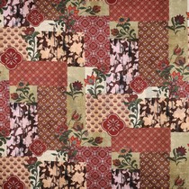 COTTON SATIN DIGITAL PATCHWORK RED (thumbnail)