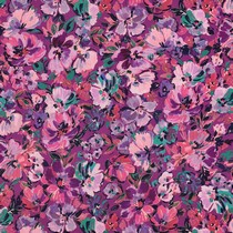 KATOEN SATIJN DIGITAAL BLOEMEN PAARS (thumbnail)