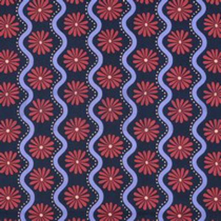 BAUMWOLLE VISKOSE BLUMEN MARINEBLAU (thumbnail)