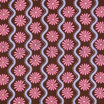 BAUMWOLLE VISKOSE BLUMEN BRAUN (thumbnail)