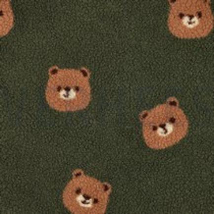 FLEECE JACQUARD OURS VERT (thumbnail)